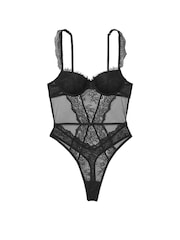 Victoria's Secret Black Lightly Lined Demi Lace Bodysuit - Image 3 of 3