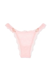 Victoria's Secret Pretty Blossom Pink Brazilian Lace Up Knickers - Image 3 of 3
