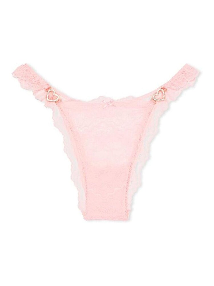 Victoria's Secret Pretty Blossom Pink Brazilian Lace Up Knickers - Image 4 of 4 Victoria's Secret Pretty Blossom Pink Brazilian Lace Up Knickers - Image 4 of 4