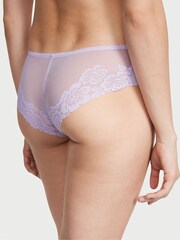 Victoria's Secret Lucky Lilac Purple Roses Lace Cheeky Knickers - Image 2 of 3