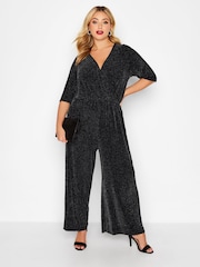 Yours Curve Black Limited Brillo Jumpsuit - Image 3 of 4