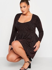 Yours Curve Black Limited Sweetheart Brillo Dress - Image 4 of 4