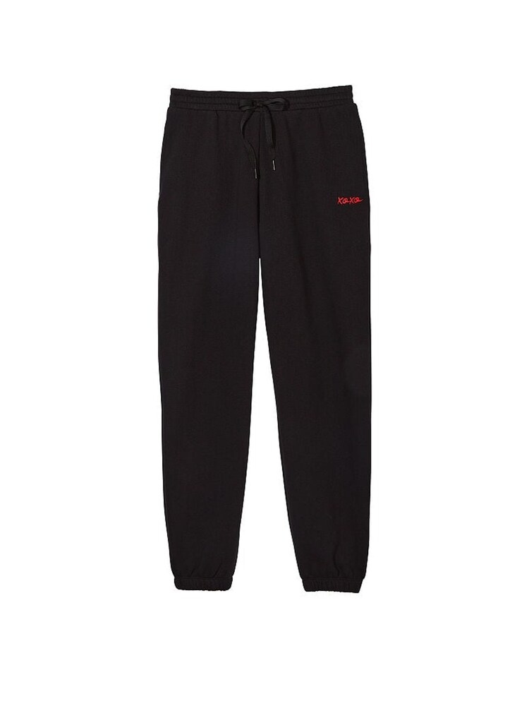 Victoria's Secret Pure Black Fleece Jogger - Image 3 of 3