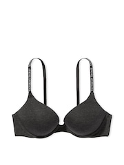 Victoria's Secret Charcoal Heather Grey Strap Add 2 Cups Push Up Bra - Image 3 of 3