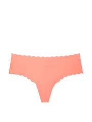 Victoria's Secret Punchy Peach Orange Scalloped Thong Knickers - Image 3 of 3