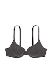 Victoria's Secret Charcoal Heather Grey Strap Full Cup Push Up Bra - Image 3 of 3