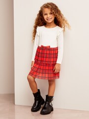 Lipsy Red 2 in1 Tierred Skirt Dress (0-6yrs) - Image 2 of 4