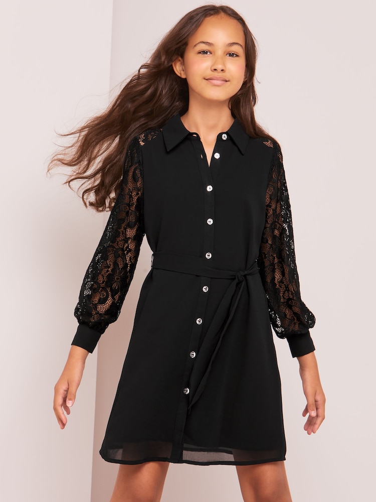 Lipsy Hemdkleid mit Spitzenärmeln - Bild 1 von 4