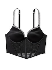 Victoria's Secret Black Bombshell Add 2 Cups Push Corset Bra Top - Image 4 of 4