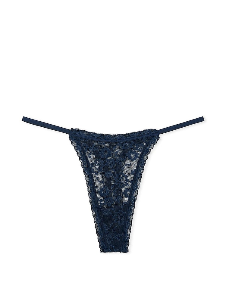 Victoria's Secret Noir Navy Blue Thong Knickers - Image 3 of 3