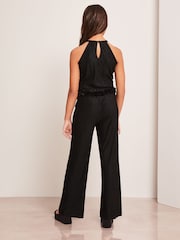 Lipsy Black Plisse Top And Trousers Party Set - Image 3 of 4