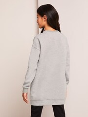 Lipsy Grey Christmas Sweat Dress - Image 3 of 4