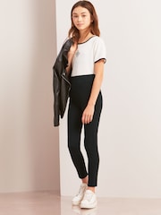 Lipsy Black Jersey Full Length Leggings (2-16yrs) - Image 2 of 4