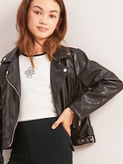 Lipsy Black Jersey Full Length Leggings (2-16yrs) - Image 4 of 4