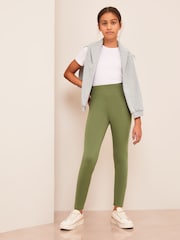 Lipsy Khaki Green Jersey Full Length Leggings (2-16yrs) - Image 1 of 4