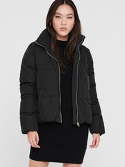 JDY Black Padded Jacket - Image 1 of 4