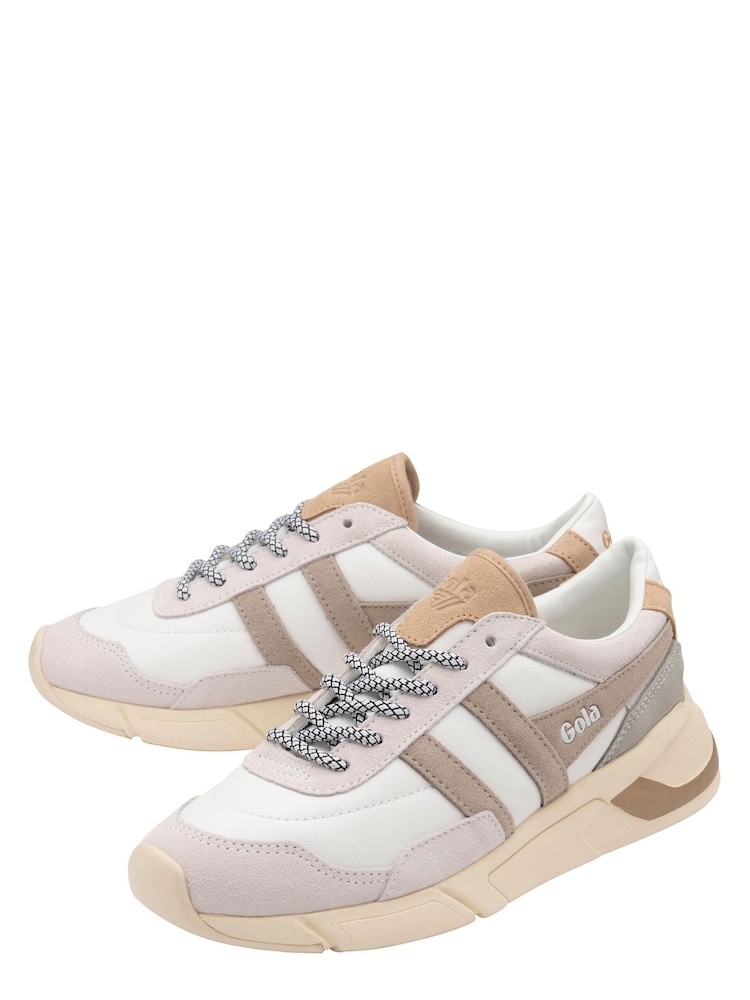Gola White Ladies' Eclipse Pure Lace-Up Trainers - Image 2 of 4