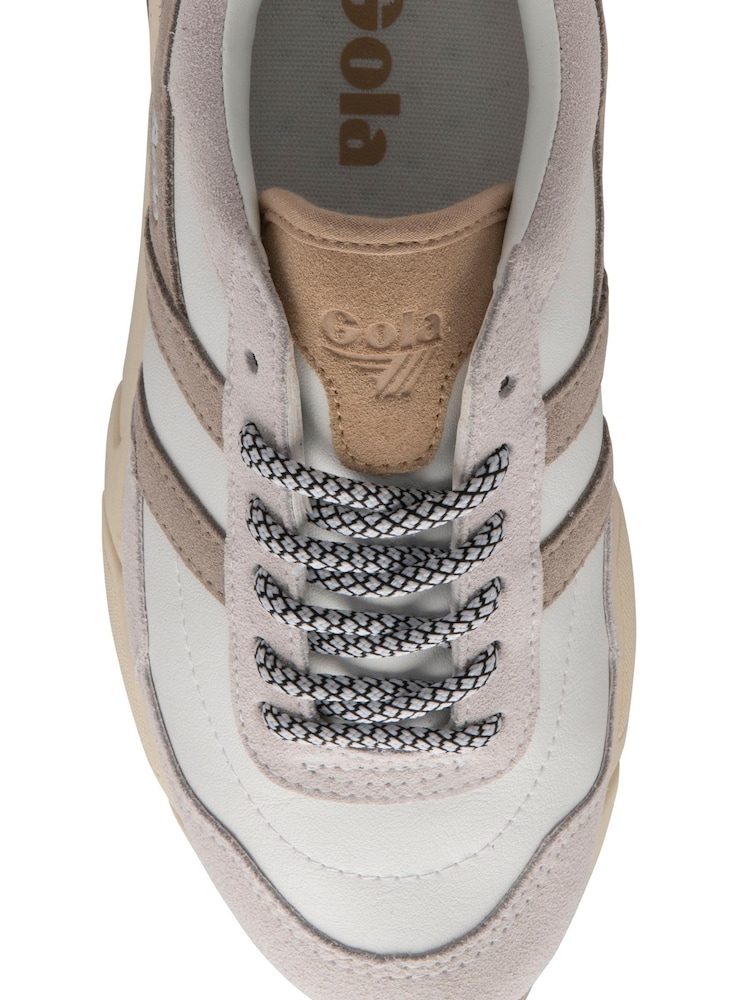 Gola White Ladies' Eclipse Pure Lace-Up Trainers - Image 4 of 4