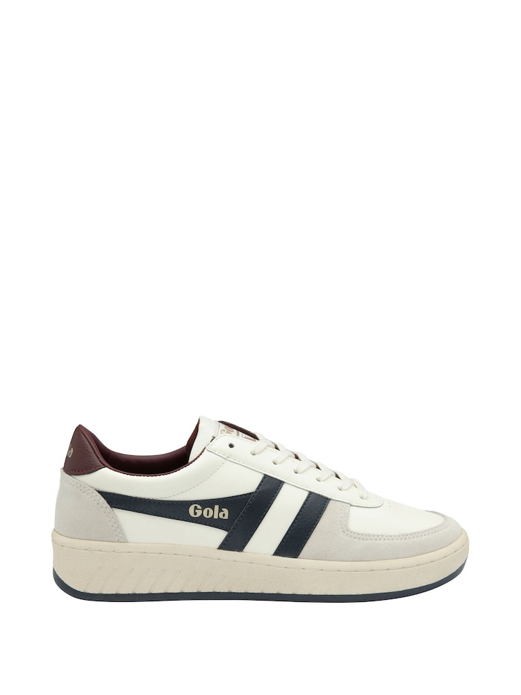 Gola White Grandslam Classic Leather Lace-Up Trainers - Image 1 of 4