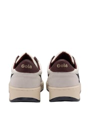 Gola White Grandslam Classic Leather Lace-Up Trainers - Image 3 of 4