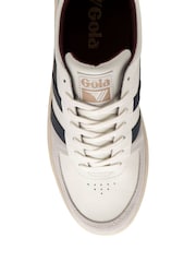 Gola White Grandslam Classic Leather Lace-Up Trainers - Image 4 of 4