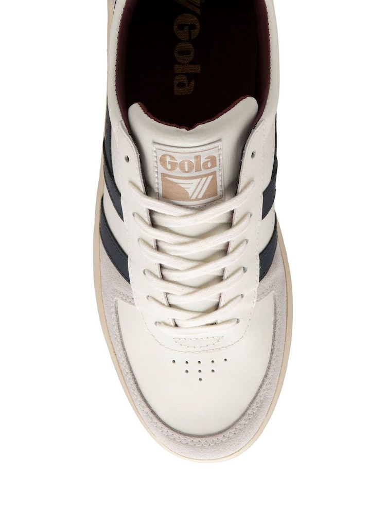 Gola White Grandslam Classic Leather Lace-Up Trainers - Image 4 of 4