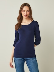 Gap Navy Blue Favourite Long Sleeve Crewneck T-Shirt - Image 1 of 4
