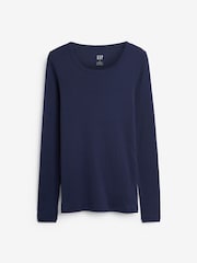 Gap Navy Blue Favourite Long Sleeve Crewneck T-Shirt - Image 4 of 4