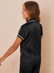 Lipsy Black Satin Pyjamas - Image 3 of 4