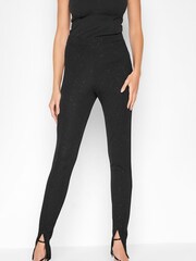 Long Tall Sally Black Tall Glitter Trouser - Image 1 of 4