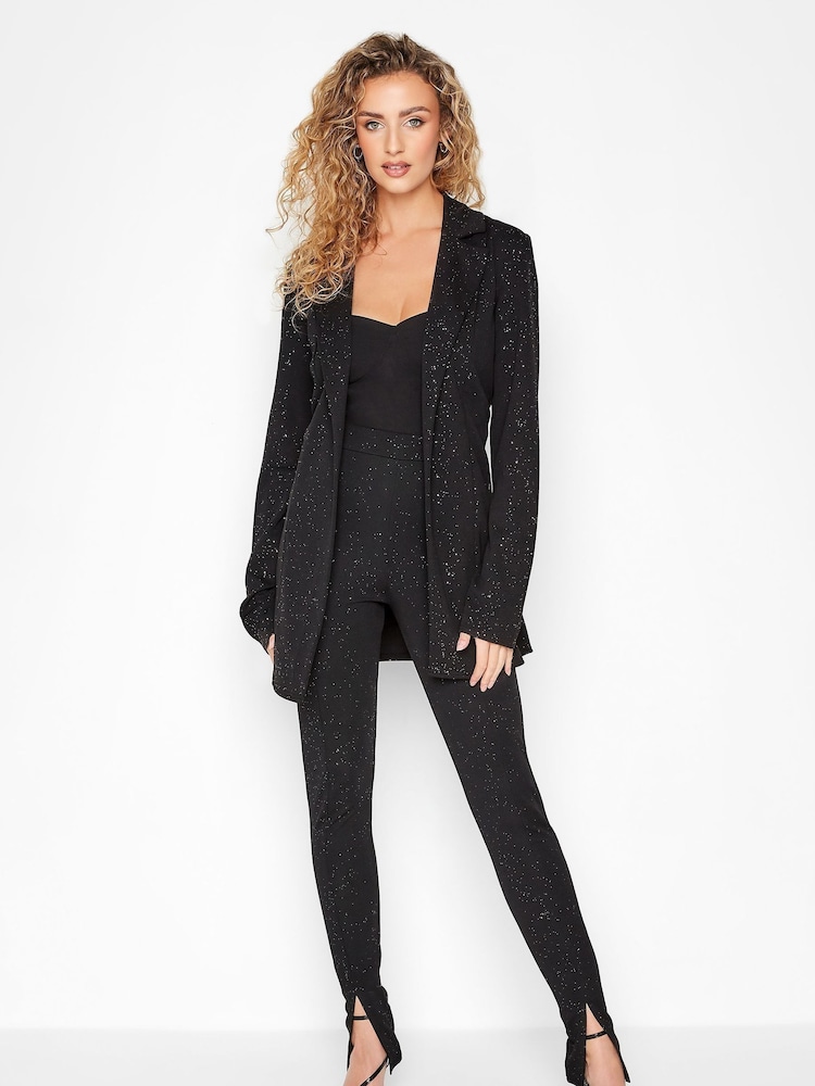 Long Tall Sally Black Tall Glitter Trouser - Image 2 of 4