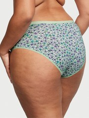 Victoria's Secret Garden Mint Cherry Blossoms Floral Green Printed Stretch Cotton Hipster Knickers - Image 2 of 3