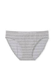 Victoria's Secret Grey Heather Stripe Bikini Knickers - Image 3 of 3