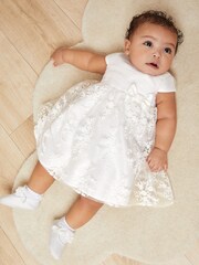 Lipsy Ivory Embroidered Skirt Occasion Dress - Image 2 of 4