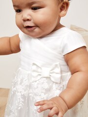Lipsy Ivory Embroidered Skirt Occasion Dress - Image 3 of 4