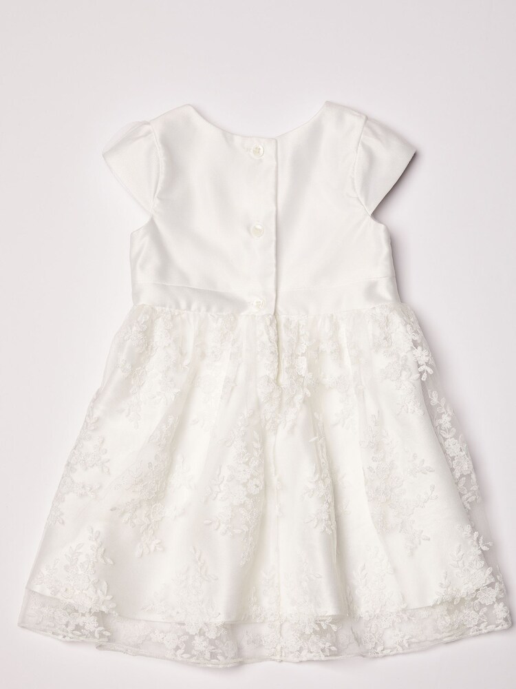 Lipsy Ivory Embroidered Skirt Occasion Dress - Image 4 of 4