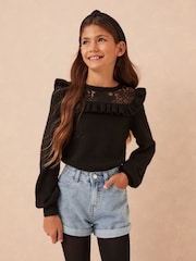 Lipsy Blue Denim Mom Shorts - Image 1 of 4