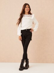 Lipsy Black Denim Mom Shorts - Image 4 of 4
