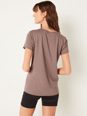 Victoria's Secret PINK Iced Coffee Brown Short Sleeve T-Shirt - Image 2 of 4