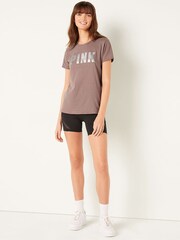 Victoria's Secret PINK Iced Coffee Brown Short Sleeve T-Shirt - Image 3 of 4