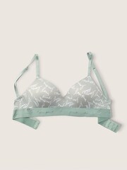 Victoria's Secret PINK Iceberg Green Logo Print Non Wired Lightly Lined Smooth T-Shirt Bra - Image 3 of 3