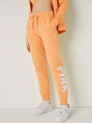 Victoria's Secret PINK Light Orange Sans Logo Fleece Lounge Jogger - Image 1 of 3