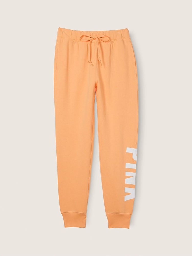Victoria's Secret PINK Light Orange Sans Logo Fleece Lounge Jogger - Image 3 of 3