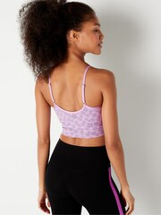 Victoria's Secret PINK Misty Lilac Purple Ruched Lightly Lined Low Impact Sports Bra - Image 2 of 4