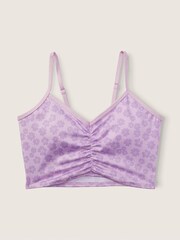 Victoria's Secret PINK Misty Lilac Purple Ruched Lightly Lined Low Impact Sports Bra - Image 4 of 4