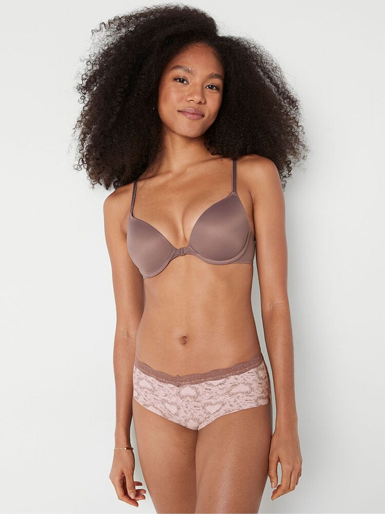 Victoria's Secret PINK Ice Coffee Brown Push Up Front Fastening T-Shirt Bra - Image 1 of 1