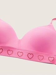 Victoria's Secret PINK Dreamy Pink Heart Shine Smooth Lightly Lined Non Wired T-Shirt Bra - Image 6 of 6