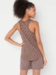 Victoria's Secret PINK Iced Coffee Brown Logo Racerback Tank Top - Image 2 of 4