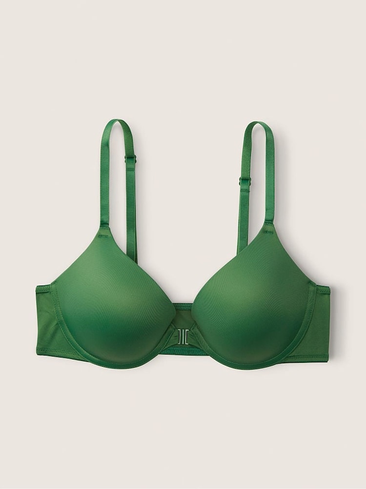 Victoria's Secret PINK Forest Pine Green Push Up Front Fastening T-Shirt Bra - Image 3 of 3 Victoria's Secret PINK Forest Pine Green Push Up Front Fastening T-Shirt Bra - Image 3 of 3
