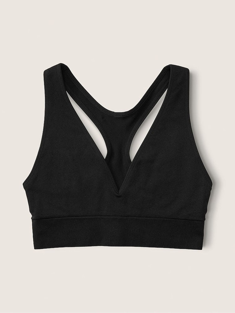 Victoria's Secret PINK Pure Black Seamless Plunge Bralette - Image 4 of 4 Victoria's Secret PINK Pure Black Seamless Plunge Bralette - Image 4 of 4